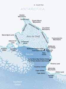 Detailed ross sea map