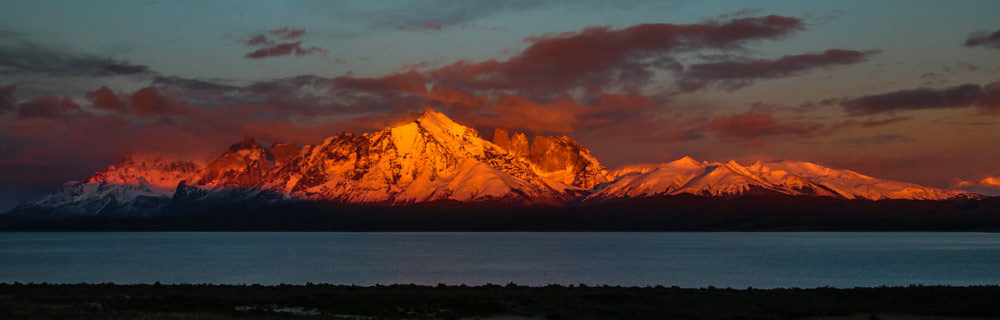 Sunrise showing the Paine Massif - Adrian Hill