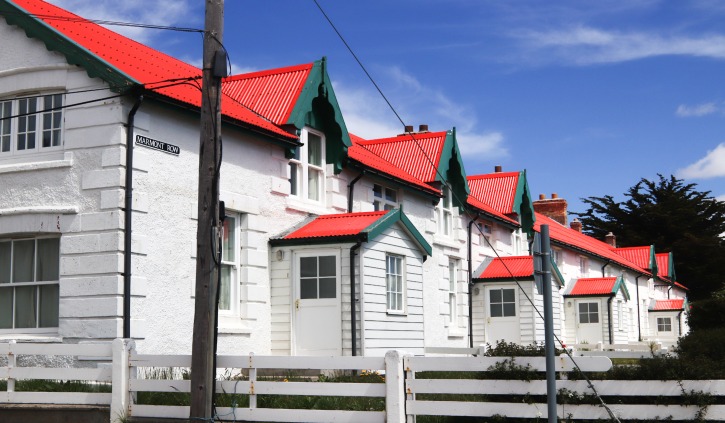 Red houses Stanley island