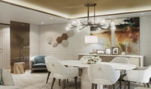 Crystal Endeavor owners suite dining room